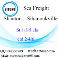 Consolidation LCL de Shantou Port à Sihanoukville
